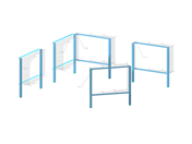 Stabwerksmodell zur Demonstration der Eingabe von variablen Lasten mittels Lastassistent aus Flächenlast im Bauwesen.