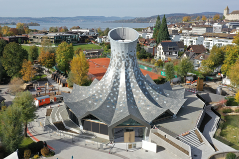 Tragwerksplanung von Knies Zauberhut in Rapperswil, ausgeführt von PIRMIN JUNG mit der Software RSTAB.