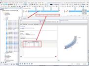 Knotenpositionen auf einem Stab mit axialer Exzentrizität werden angezeigt.