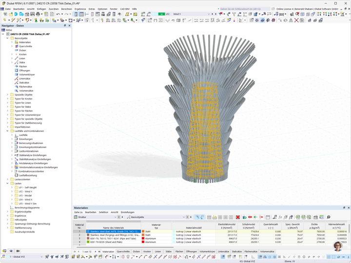 3D-Modell aus Aluminiumrohren, entworfen von CRAFT Engineering Studio, dargestellt in einer realistischen Weise.