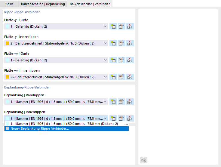 Unterschiedliche Verbinder definieren