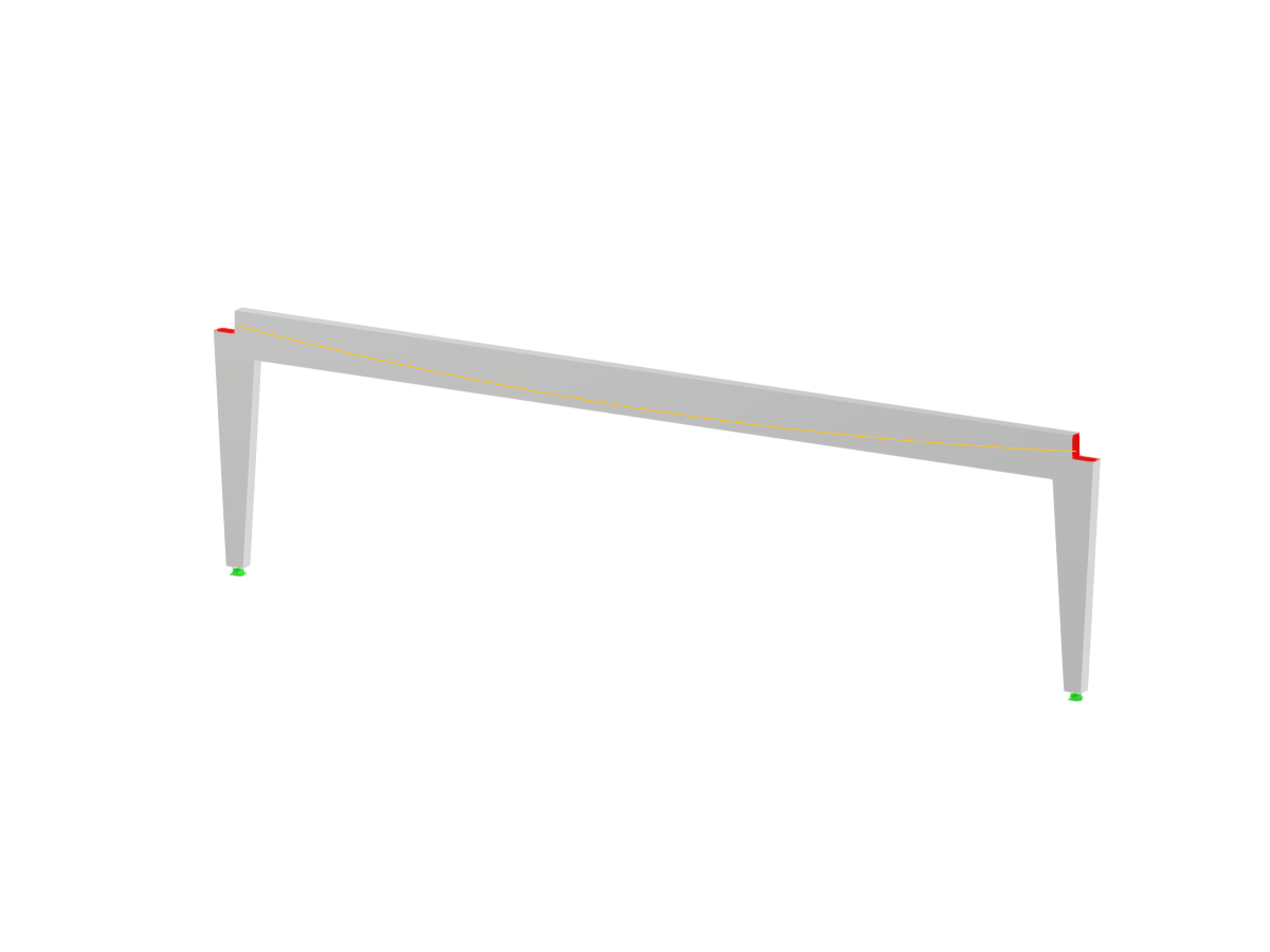 Modell eines parametrischen Betonrahmens