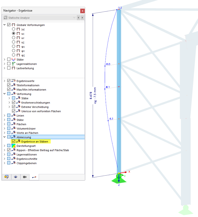 Bemaßungen für Ergebnisse nutzen