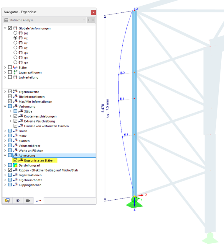 Bemaßungen für Ergebnisse nutzen