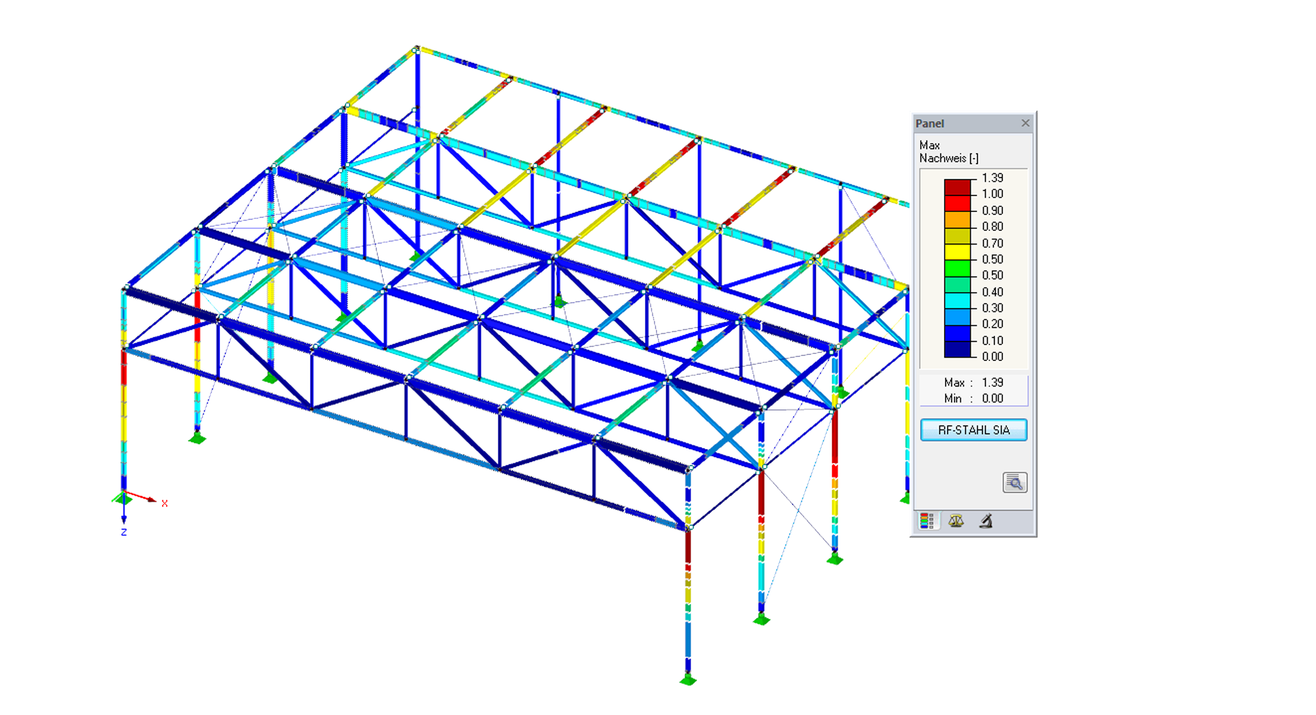 Nachweise für Stäbe aus Stahl nach mexikanischer Norm NTC-RCDF mit dem Modul RF-/STAHL NTC‑DF.
