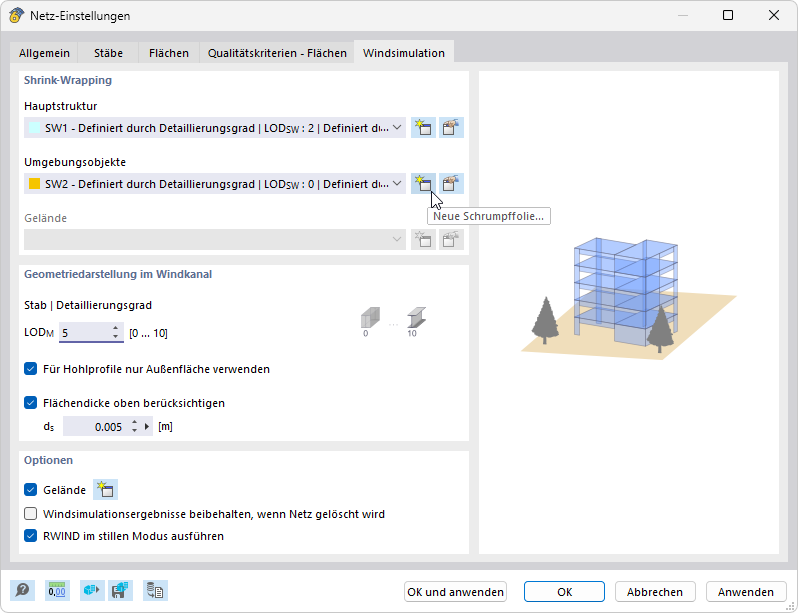 Dialog "Netz-Einstellungen", Register "Windsimulation"