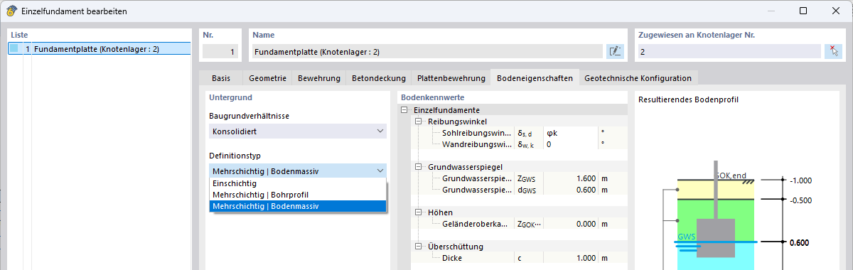 Definitionstyp - Mehrschichtig | Bodenmassiv