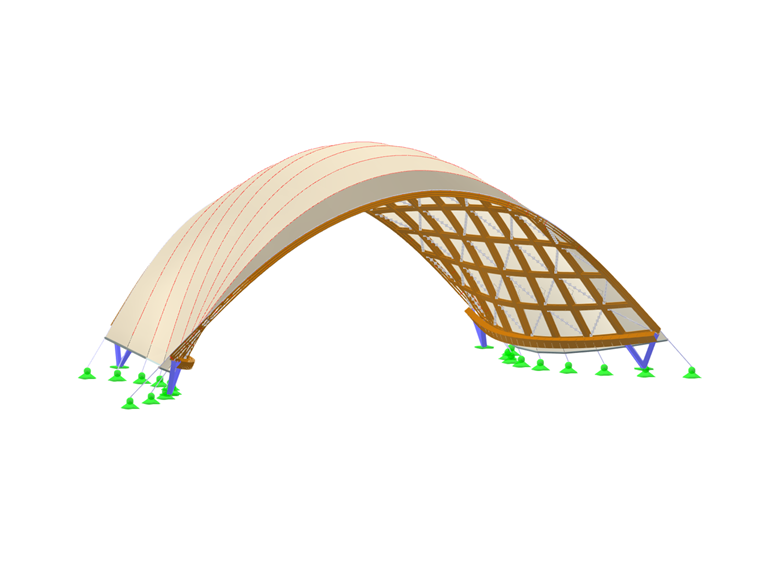 Ein Holzpavillon mit innovativer Membranüberdachung für modernes Design im Außenbereich