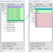 Detaillierte Darstellung der Bewehrungsführung in einem Betonbauteil nach aktueller Berechnung.