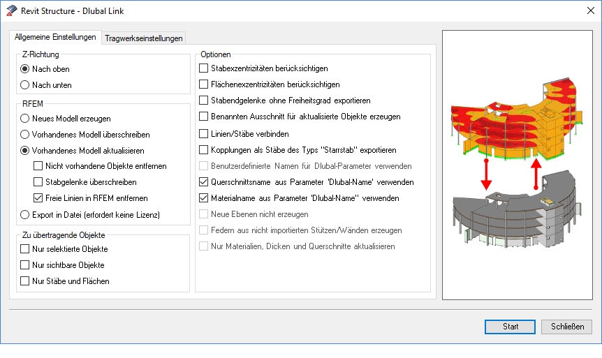 Bildschirmansicht mit Eingabeoptionen und Werkzeugen für Bemaßung und Einstellungen.