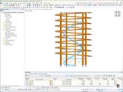 Seitenansicht eines Aussichtsturms im RSTAB