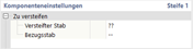 Komponenteneinstellungen - Versteifen