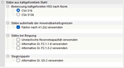 Bemessung kaltgeformter Profile für CSA S16 oder CSA S136