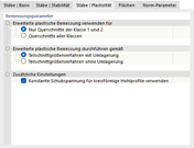 Register 'Stäbe | Plastizität' für Stahlbemessung