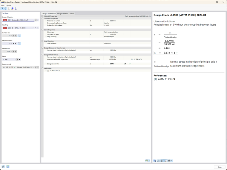 RFEM 6 bietet detaillierte Integrationen von Nachweisen unter Verwendung umfassender Standards.