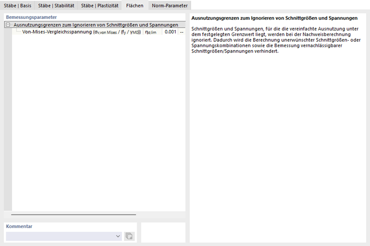 Register 'Flächen' für Stahlbemessung nach EN 1993