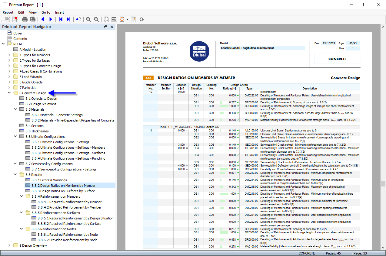 Die neue Ausdruckprotokoll-Oberfläche von RFEM 6 verbessert die Schnelligkeit und Effizienz und sorgt so für eine reibungsloserer Erstellung von Protokollen.