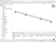 Berechnungsmodell einer vorgespannten Seebrücke inklusive Spannseile, erstellt mit der Software RFEM.