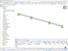 Berechnungsmodell einer vorgespannten Seebrücke inklusive Spannseile, erstellt mit der Software RFEM.