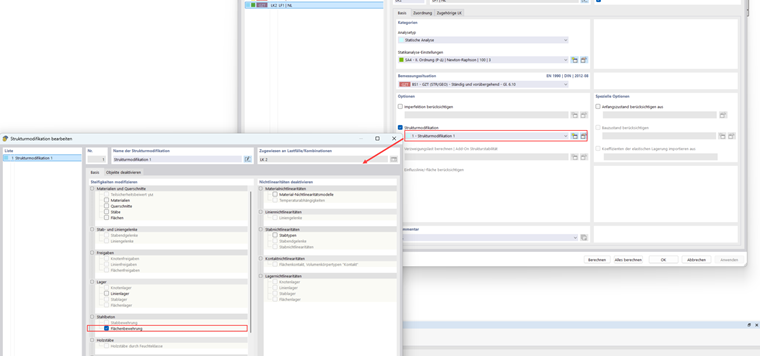 Strukturmodifikation zur Berücksichtigung der Bewehrung