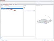 Flächenbearbeitungsfenster zeigt Optionen zur Achsenkategorie, Auswahl von 'Achse parallel zur Linie'.