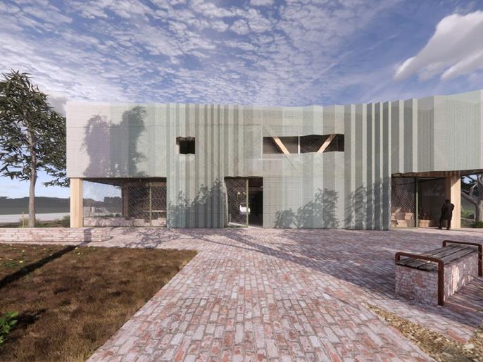 Visualisierung von Sages Road Depot mit Holzbearbeitung und BIM-Prozess in Glenroy, Australien