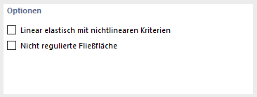 Eingabedialog - Modifiziertes Mohr-Coulomb Modell - Optionen