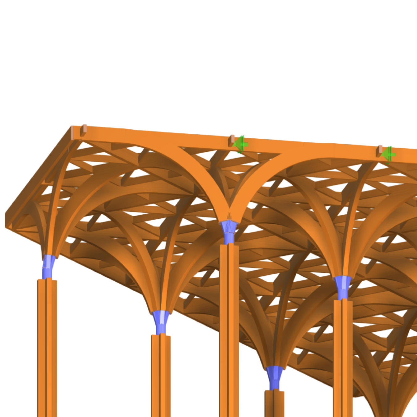 Sprint Canopy Structure in Singapur, die ein detailliertes architektonisches Design in einer urbanen Landschaft präsentiert.