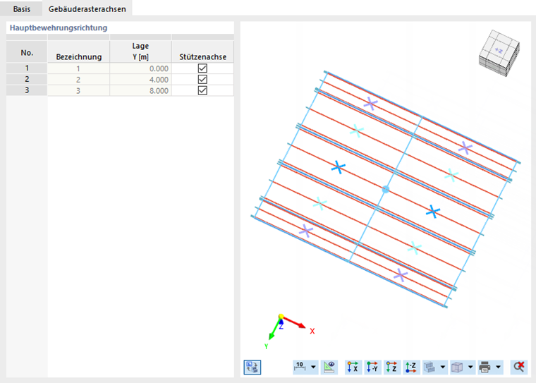 Register 'Gebäuderasterachsen'