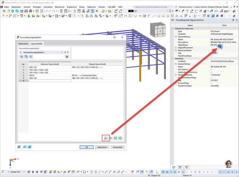 KB 001797 | Konvertierungstabelle für Materialien und Querschnitte