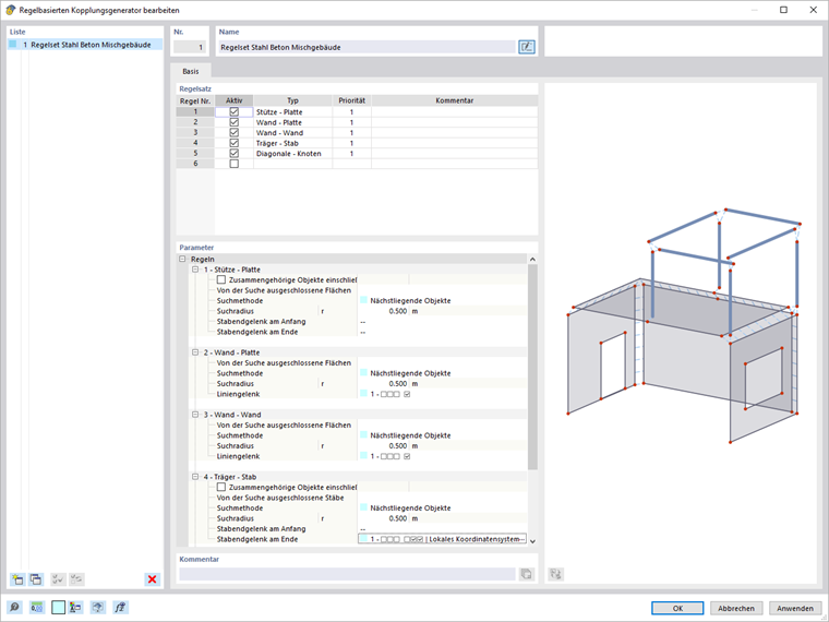 KB 001797 | Dialog des regelbasierten Kopplungsgenerierers