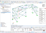 Ergebnisse der Stahlbemessung in Tabellen und Grafik