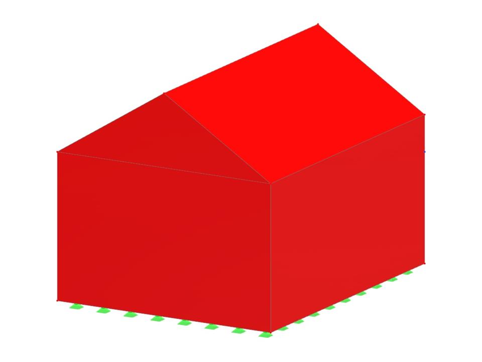 Ansicht eines 3D-Statikmodells mit unterschiedlichen Detailstufen, das technische Elemente und die Darstellung der Ergebnisse zeigt.
