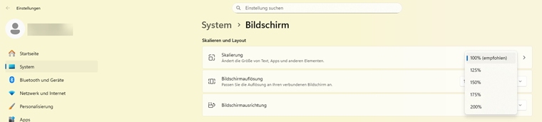 Ändern Symbolgröße RFEM RSTAB RSECTION Skalierung Anzeigeeinstellungen Windows