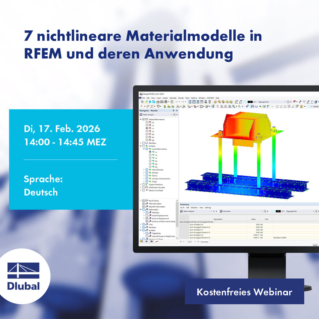 7 nichtlineare Materialmodelle in RFEM und deren Anwendung