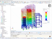 Erdbebenanalyse einer Stahlkonstruktion im RFEM, erstellt von GMBS Design Kft.