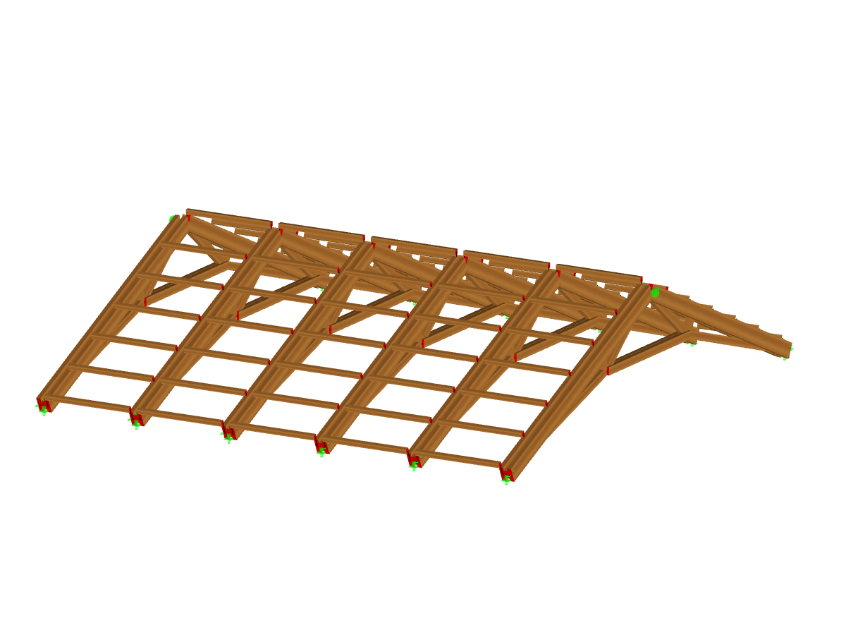 Holzfachwerkdach im Bischofspalast von Palencia, Spanien.