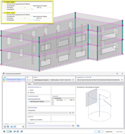 Regeln für Kopplungstypen 'Wand - Platte' und 'Wand - Wand' mit Ergebnis