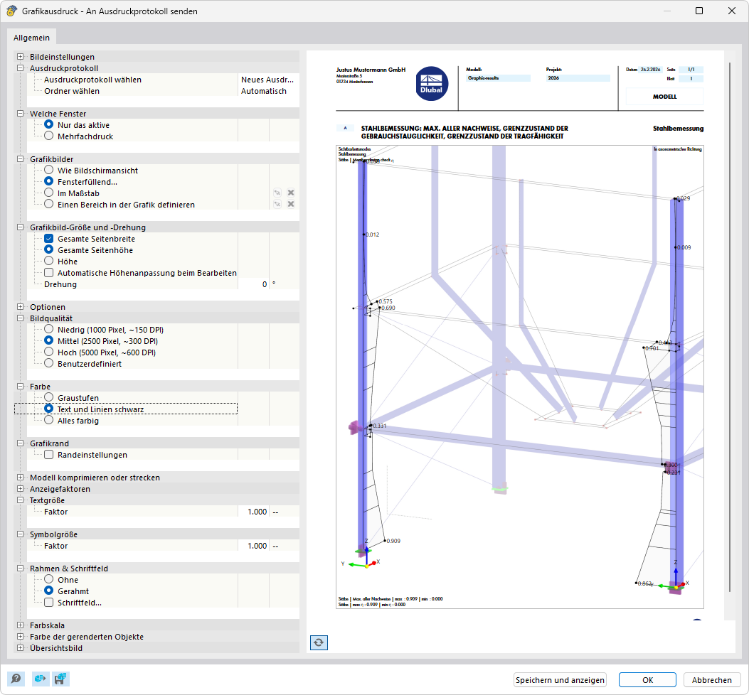 Grafikausdruck vorbereiten