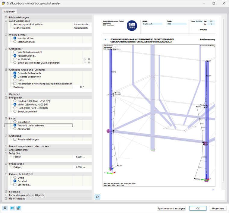 Grafikausdruck vorbereiten