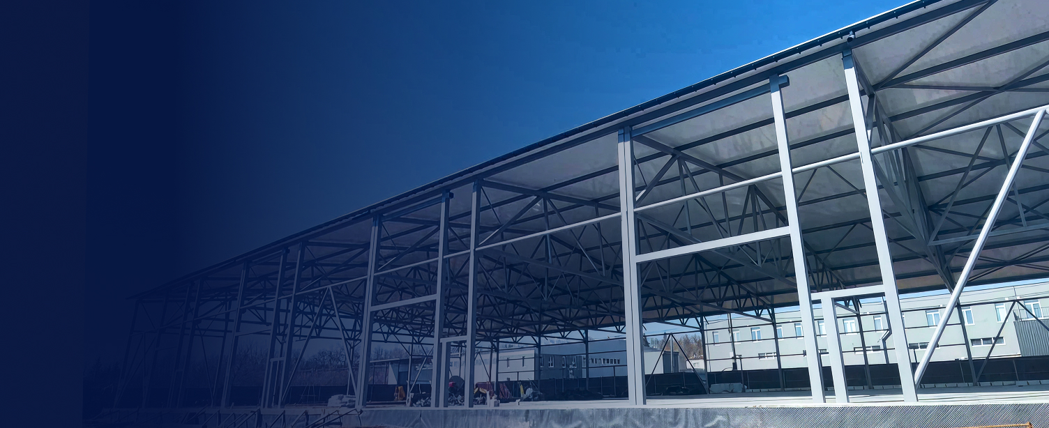 Planung eines Logistikzentrums in der Ukraine mit einer lichten Weite von 39 Metern unter schwierigen Bodenverhältnissen.