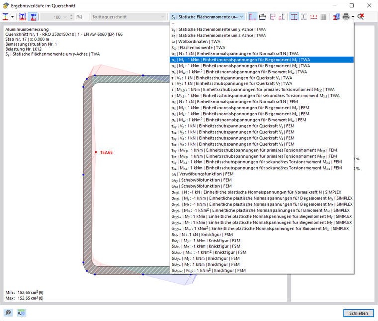 Einheitsspannungen auswählen