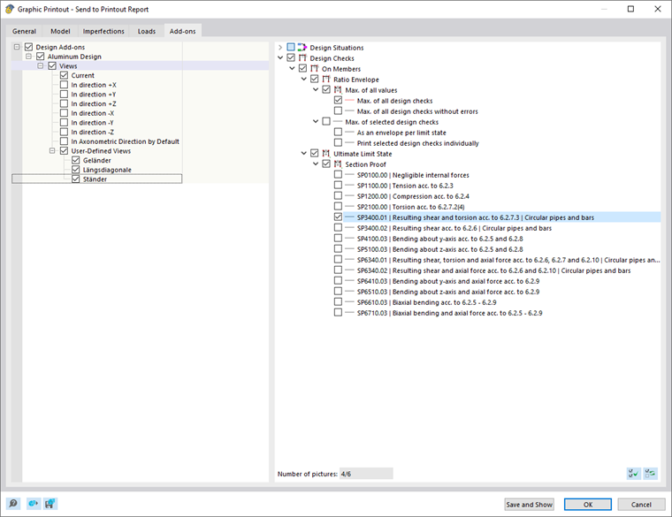Grafikausdruck - Mehrfachdruck für Add-On Ergebnisse - Aluminiumbemessung