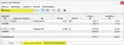 Kosten materialweise in Tabelle
