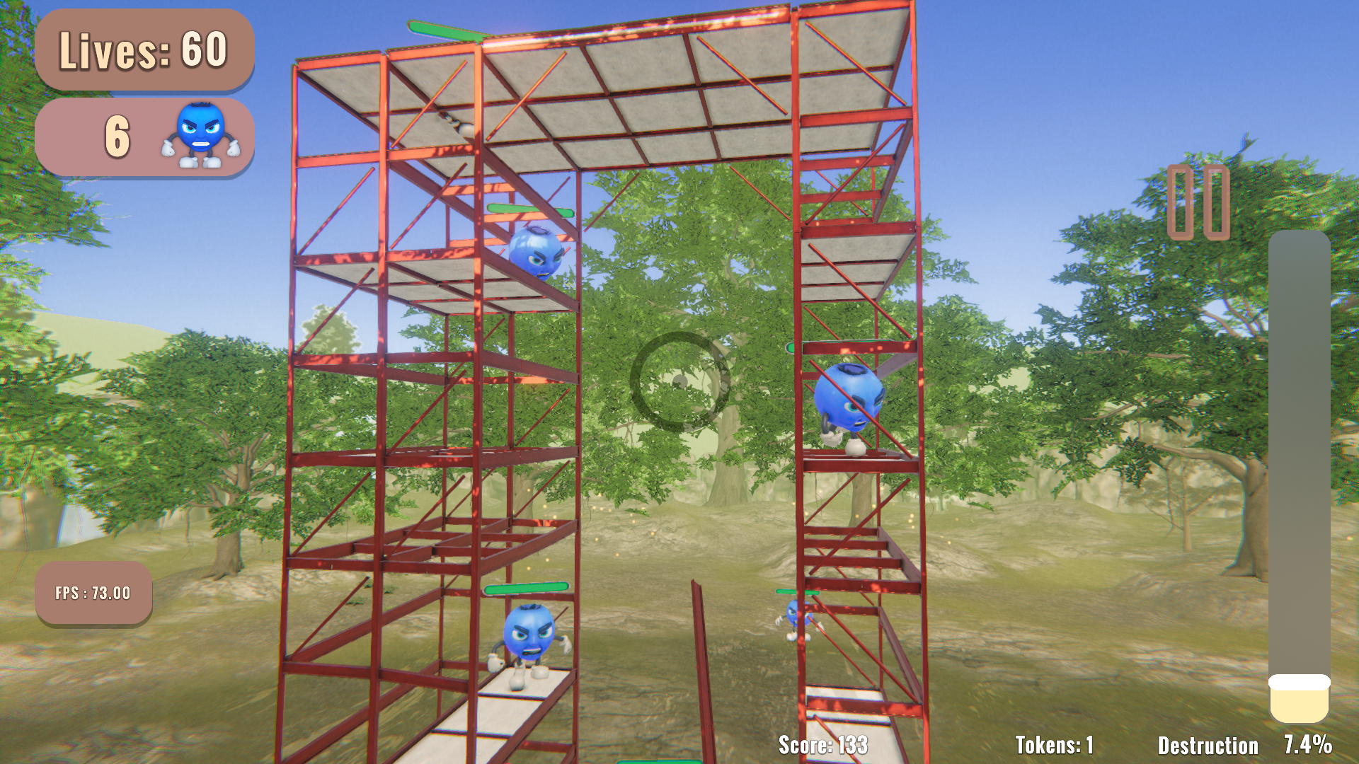 Visualisierung des Levels "Earth", erstellt von Impulse Control.