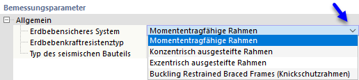 Erdbebenfestes System auswählen