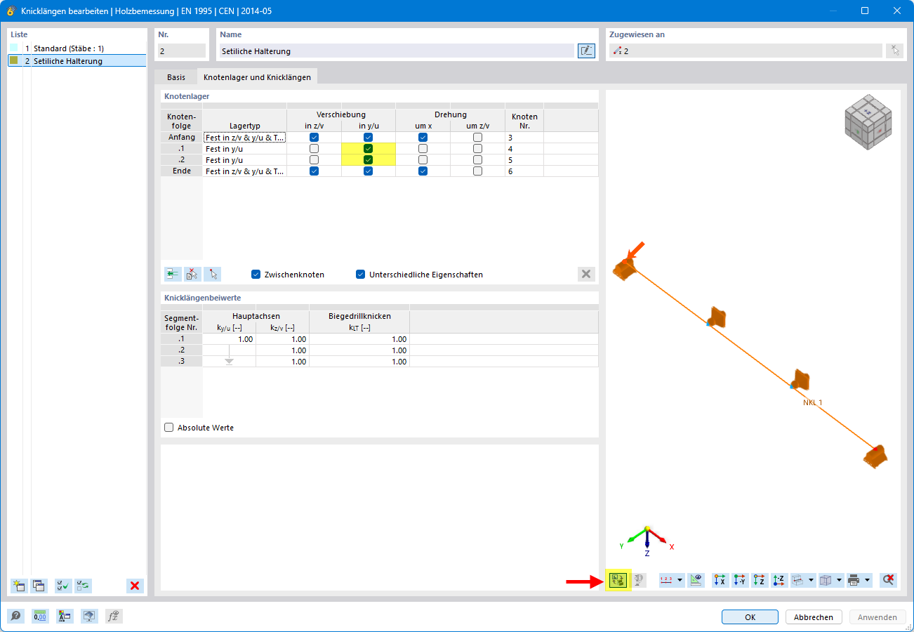 Definition der seitlichen Halterungen