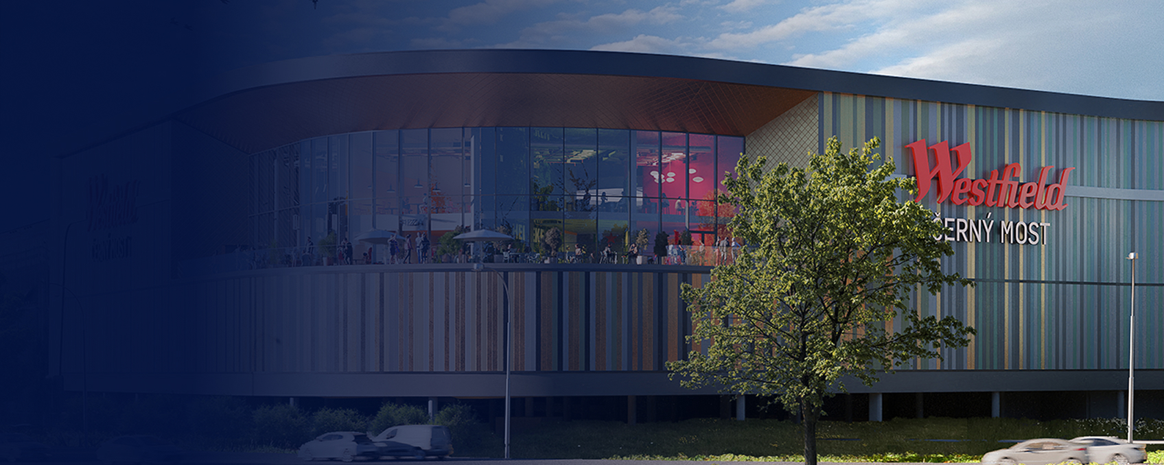 Erweiterung von Stahlkonstruktionen im Westfield Černý Most, geplant von OBERMEYER HELIKA a.s.
