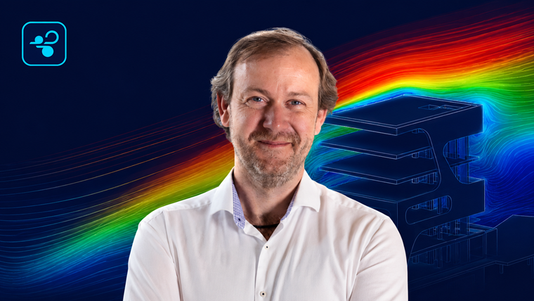 Porträt von Andreas Niemeier mit thematischen Illustrationen, das seine Rolle als Redner beim Community Day hervorhebt.