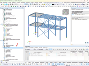 Navigationsansicht in RFEM mit aktivierter Hauptleuchte und Leuchten 1 und 2.